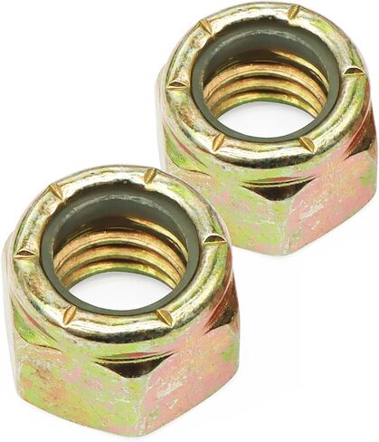 Nylon Insert Lock Nut, Piece-25, Yellow Zinc Finish (1/4"-20) in Saudi Arabia