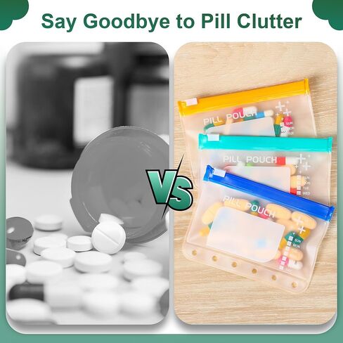 مجموعة أكياس حبوب منع الحمل ONDON A7-L ، منظم حبوب منع الحمل كبير مع 7 حاوية محكمة الغلق تخزين أوراق فضفاضة وألوان مشفرة ، حاوية طب قابلة لإعادة الاستخدام الأسبوعية لمجموعة منظمات أدوية السفر ، حقيبة حبوب منع الحمل اليومية in Kuwait