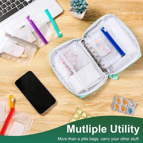 مجموعة أكياس حبوب منع الحمل ONDON A7-L ، منظم حبوب منع الحمل كبير مع 7 حاوية محكمة الغلق تخزين أوراق فضفاضة وألوان مشفرة ، حاوية طب قابلة لإعادة الاستخدام الأسبوعية لمجموعة منظمات أدوية السفر ، حقيبة حبوب منع الحمل اليومية in Kuwait