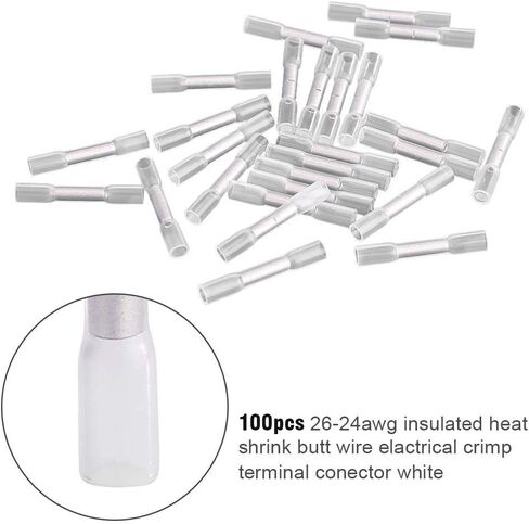 100pcs محطات الأسلاك تجعيد السلك ، 26-24 AWG حرارة تقلص محطات بعقب البحرية in Saudi Arabia