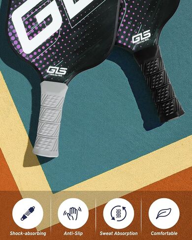 Pickleball Grip, 2 Pack Silicone Pickleball Paddle Grip+ Pickleball Overgrip, Pickleball Paddles Accessories, Non-Slip Pickleball Racket Grip, Shock Reduction, Increased Grip Strength in Saudi Arabia