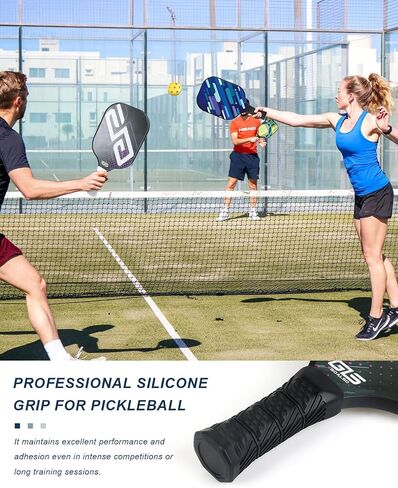 Pickleball Grip, 2 Pack Silicone Pickleball Paddle Grip+ Pickleball Overgrip, Pickleball Paddles Accessories, Non-Slip Pickleball Racket Grip, Shock Reduction, Increased Grip Strength in Saudi Arabia
