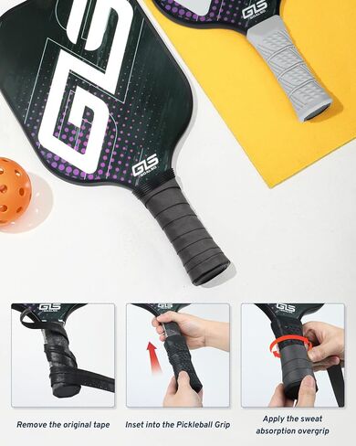 Pickleball Grip, 2 Pack Silicone Pickleball Paddle Grip+ Pickleball Overgrip, Pickleball Paddles Accessories, Non-Slip Pickleball Racket Grip, Shock Reduction, Increased Grip Strength in Saudi Arabia