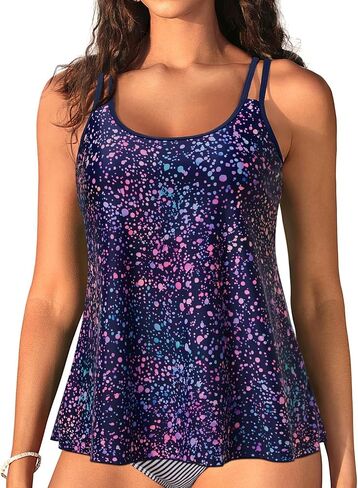 Womens Flowy Tankini Tops Only - Modest Bathing Suit Loose Fit Swimsuit Swim Tops No Bottom 2025 (Available in Plus) in Saudi Arabia