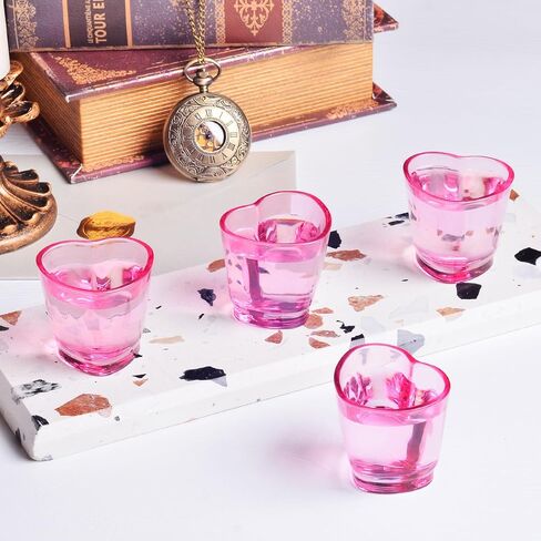Shot Glasses, 1.5oz Heart Shaped Shot Glasses Set of 12/Soju Shot Glasses/Cute Shot Glasses/Bulk Shot Glasses/Tequila Shot Glasses/Pink Shot Glasses in Saudi Arabia