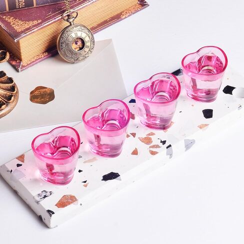 Shot Glasses, 1.5oz Heart Shaped Shot Glasses Set of 12/Soju Shot Glasses/Cute Shot Glasses/Bulk Shot Glasses/Tequila Shot Glasses/Pink Shot Glasses in Saudi Arabia