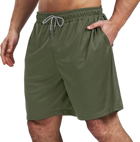 Mens Running Shorts 7" Men's Performance Gym Shorts Dry Fit&Mesh Active Basketball Shorts for Men in Saudi Arabia