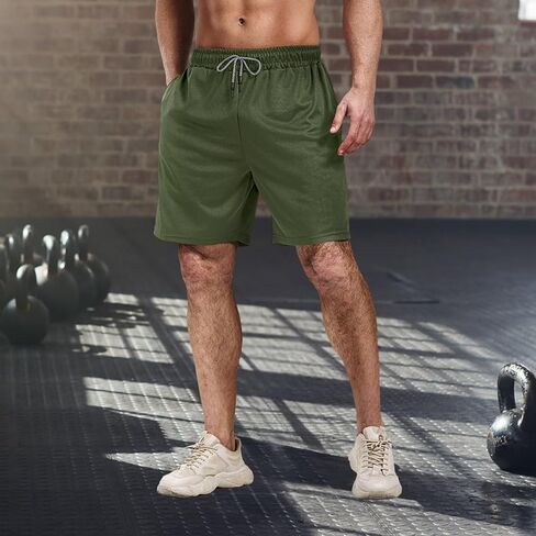 Mens Running Shorts 7" Men's Performance Gym Shorts Dry Fit&Mesh Active Basketball Shorts for Men in Saudi Arabia