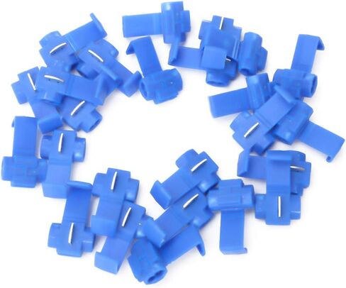 Garosa 25Pcs Quick Splice Snap Wire Connectors for 14-18AWG Solderless Quick Splice Wire Terminals Electrical Wire Terminals Blue 0.75-2.5mm² in Saudi Arabia
