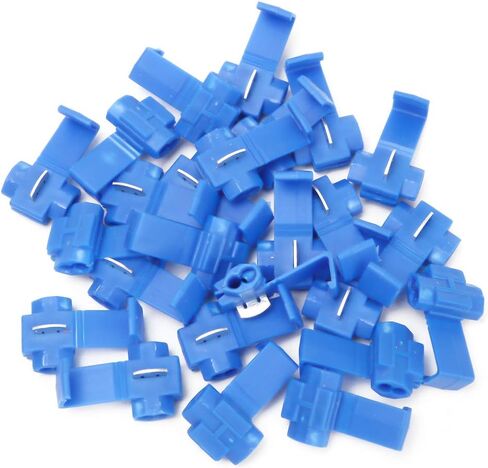 Garosa 25Pcs Quick Splice Snap Wire Connectors for 14-18AWG Solderless Quick Splice Wire Terminals Electrical Wire Terminals Blue 0.75-2.5mm² in Saudi Arabia