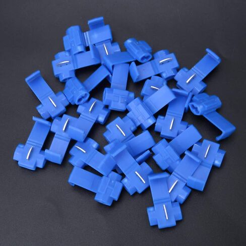Garosa 25Pcs Quick Splice Snap Wire Connectors for 14-18AWG Solderless Quick Splice Wire Terminals Electrical Wire Terminals Blue 0.75-2.5mm² in Saudi Arabia