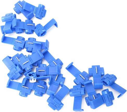 Garosa 25Pcs Quick Splice Snap Wire Connectors for 14-18AWG Solderless Quick Splice Wire Terminals Electrical Wire Terminals Blue 0.75-2.5mm² in Saudi Arabia