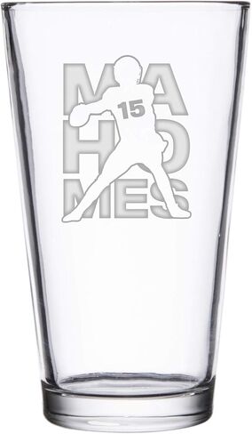 Hat Shark Football Sports Athletic Player - Laser Engraved Pint Glasses for Beer, 16 oz Stein (Brady #12) in Kuwait
