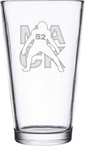 Hat Shark Football Sports Athletic Player - Laser Engraved Pint Glasses for Beer, 16 oz Stein (Brady #12) in Kuwait