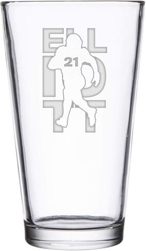 Hat Shark Football Sports Athletic Player - Laser Engraved Pint Glasses for Beer, 16 oz Stein (Brady #12) in Kuwait
