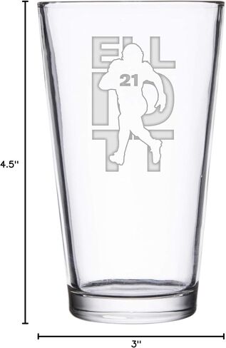 Hat Shark Football Sports Athletic Player - Laser Engraved Pint Glasses for Beer, 16 oz Stein (Brady #12) in Kuwait