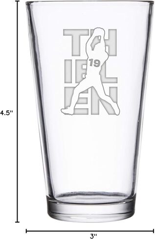 Hat Shark Football Sports Athletic Player - Laser Engraved Pint Glasses for Beer, 16 oz Stein (Brady #12) in Kuwait