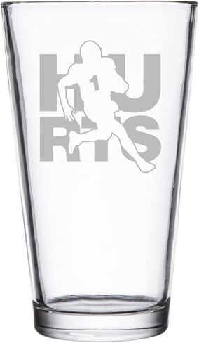 Hat Shark Football Sports Athletic Player - Laser Engraved Pint Glasses for Beer, 16 oz Stein (Brady #12) in Kuwait