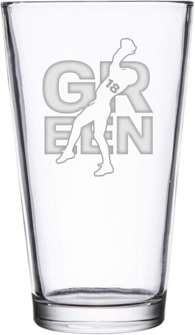 Hat Shark Football Sports Athletic Player - Laser Engraved Pint Glasses for Beer, 16 oz Stein (Brady #12) in Kuwait