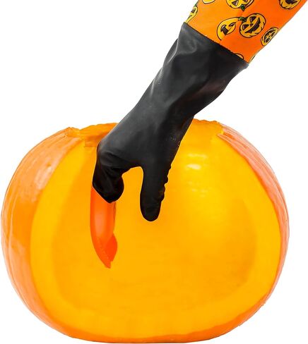 Pumpkin Scraper Glove – As Seen On Shark Tank - Mess Free and Fun Pumpkin Carving Kit – Carve and Clean Jack-O-Lantern Guts with Ease and Zero Mess on Your Hands! (Adult Kit) in Saudi Arabia