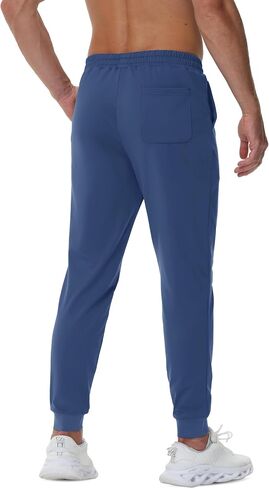 TACVASEN Men's Fleece Lined Joggers Sweatpants with Zipper Pockets Water Resistant Winter Warm Running Athletic Gym Pants in Saudi Arabia