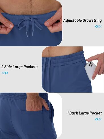 TACVASEN Men's Fleece Lined Joggers Sweatpants with Zipper Pockets Water Resistant Winter Warm Running Athletic Gym Pants in Saudi Arabia