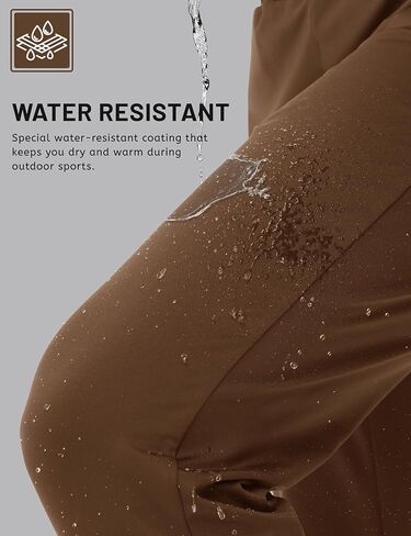 TACVASEN Men's Fleece Lined Joggers Sweatpants with Zipper Pockets Water Resistant Winter Warm Running Athletic Gym Pants in Kuwait