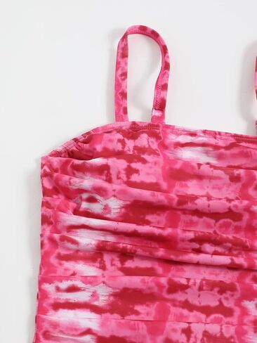 Floerns Women's 2 Piece Bikini Swimsuit Tie Dye High Waist Ruched Bathing Suit in Saudi Arabia
