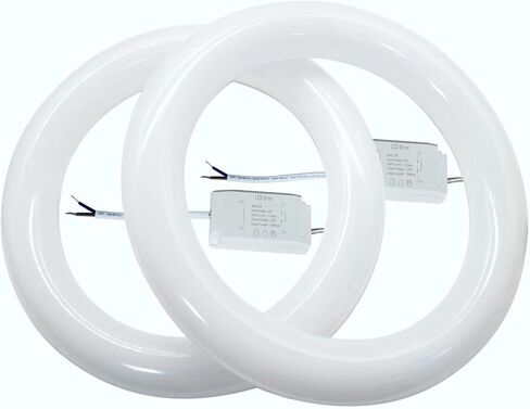 T9 LED Circline Light Bulb, FC8T9/DL Led Replacement for GE Philips Sylvania 8 Inch Circular Fluorescent T9 22W, Day Light 1500LM 2 Count in Saudi Arabia