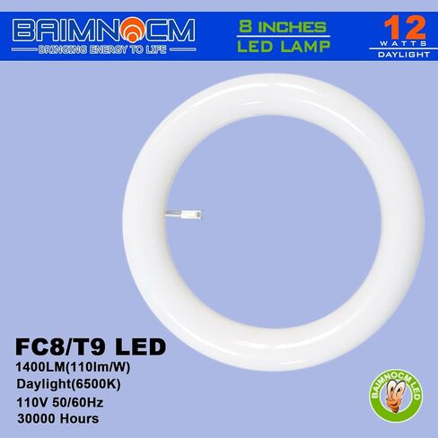 T9 LED Circline Light Bulb, FC8T9/DL Led Replacement for GE Philips Sylvania 8 Inch Circular Fluorescent T9 22W, Day Light 1500LM 2 Count in Saudi Arabia