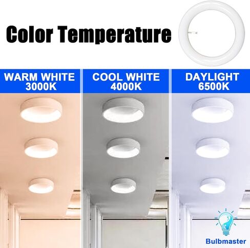 T9 LED Circline Light Bulb, FC8T9/DL Led Replacement for GE Philips Sylvania 8 Inch Circular Fluorescent T9 22W, Day Light 1500LM 2 Count in Saudi Arabia
