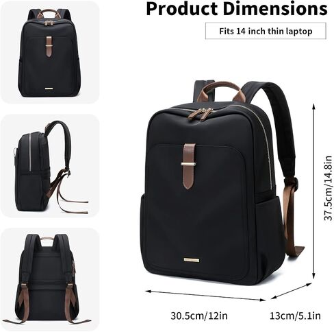 GOLF SUPAGS Laptop Backpack Purse for Women Fits 14 Inch Notebook Casual Daypack Work Travel College Bookbag Fashion Computer Bag (Apricot, 14 Inch) in Kuwait