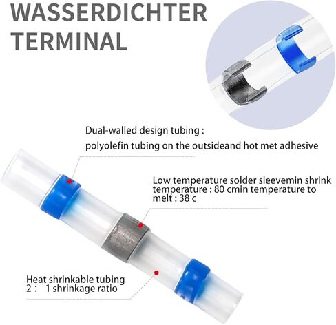 500 PCS موصل سلكي تقلص الحرارة ، محطات مؤخرة كابل مقاوم للماء ، مجموعة موصل سلك لحام لسيارة البحرية RV البحرية الأسلاك in Kuwait