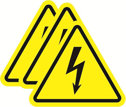 20pcs 100mm High Voltage Waterproof Label Danger Symbol Electrical Hazard Warning Safety Sign Electrical Decals Equipment Warning Sticker in Saudi Arabia