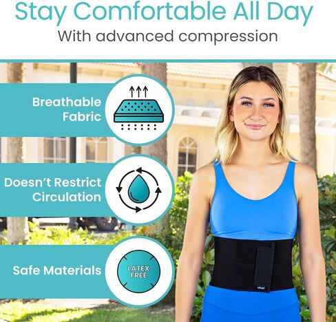 Vive Binder Binder Post Surgery - Belly Band Postpartum - C -Eccle ، استئصال الرحم ، حزام الفتق للنساء ، الرجال in Kuwait