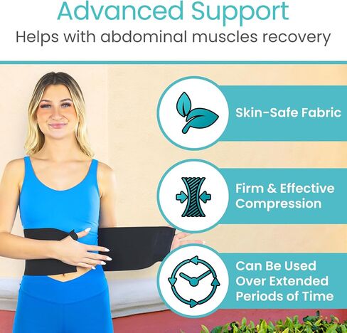 Vive Binder Binder Post Surgery - Belly Band Postpartum - C -Eccle ، استئصال الرحم ، حزام الفتق للنساء ، الرجال in Kuwait