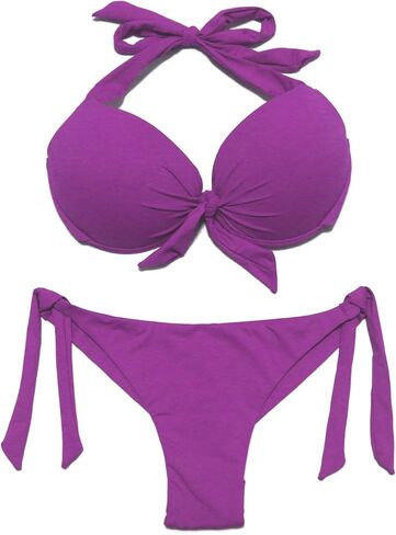 Womens Push Up Bikini Top with Underwire Low Waist Cheeky Bikinis Thong Bathing Suit Adjustable Swimwear 2pcs Swimsuit in Saudi Arabia