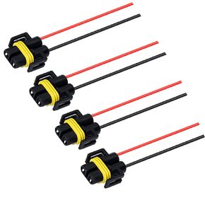 BlyilyB Set-2 H11 H8 Pigtail Socket Wiring Harness Harness Female and Male Connector for Headlight Fog Lamp