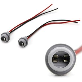 iJDMTOY 168 194 2825 W5W 920 921 T10 T15 Rubber Base Socket/Base w/Pigtail Wiring Harness As Repair, Replacement or Retrofit