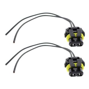 Adapter Socket Connector Wiring Harness Female Plug Pigtail Wire Loom Pair for 9005 9006 9012 9140 9145 9150 9155 HB3 HB4 H10 Headlight Fog Light LED Bulb Lamp Retrofit - 2pcs