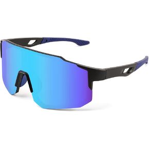 FEISEDY Cycling Sunglasses Mens Women Mirrored Sports Goggles for MTB Road Bike Hiking Baseball UV400 Protection B2388