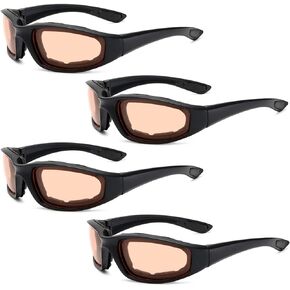 Peciees 4PCS Motorcycle Riding Glasses Bicycle Sunglasses Goggles for Outdoors