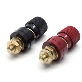LC LICTOP 5/16" Stud Premium Remote Battery Power Junction Post Connector Terminal Kit,Pack of 2 (8mm Red & Black)