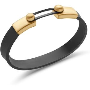 Mindfulness Bracelet - 100% Silicone Rubber Band with Brass Closure, CBT Tool for Positive Thinking, Includes 5 Shade Rubber Bands