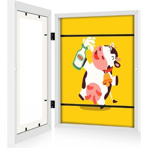 LaVie Home 10x12.5 Kids Art Frame 2 Packs Black Art Frame for Kids Artwork Changeable- Displays10x12.5 Without Mat, Horizontal and Vertical Wall Mount for Children Art Projects in Kuwait