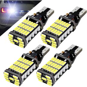 4pcs 9-30v 1000Lumens 921 912 T10 T15 LED Bulbs Super Bright 4014 45SMD Chips Lamps For Reverse Lights,Xenon white. in Kuwait