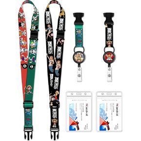 Akkya Cruise Lanyard for Ship Cards with Retractable Reel Waterproof ID Card Neck Holder 2 Pack Thick Cute Cartoon Travel Lanyard Essentials Accessories Presents for Cruise Lovers-Red&Blue