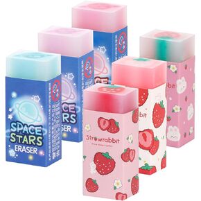Eraser CuEraser Cute Erasers Plastic Rubber Eraser for School Office Pencils Painting 6PCS