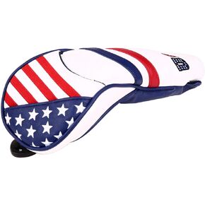 USA Stars and Stripes Golf Fairway Wood Head Covers with Interchangeable Number Tag Golf Builder