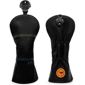 Golf Club Headcover 3 Wood Headcover Birdie Design Magnetic Closure Elegant Embroidery Premium Leather Driver Fairway Wood Hybrid Blade Mallet Putter Cover